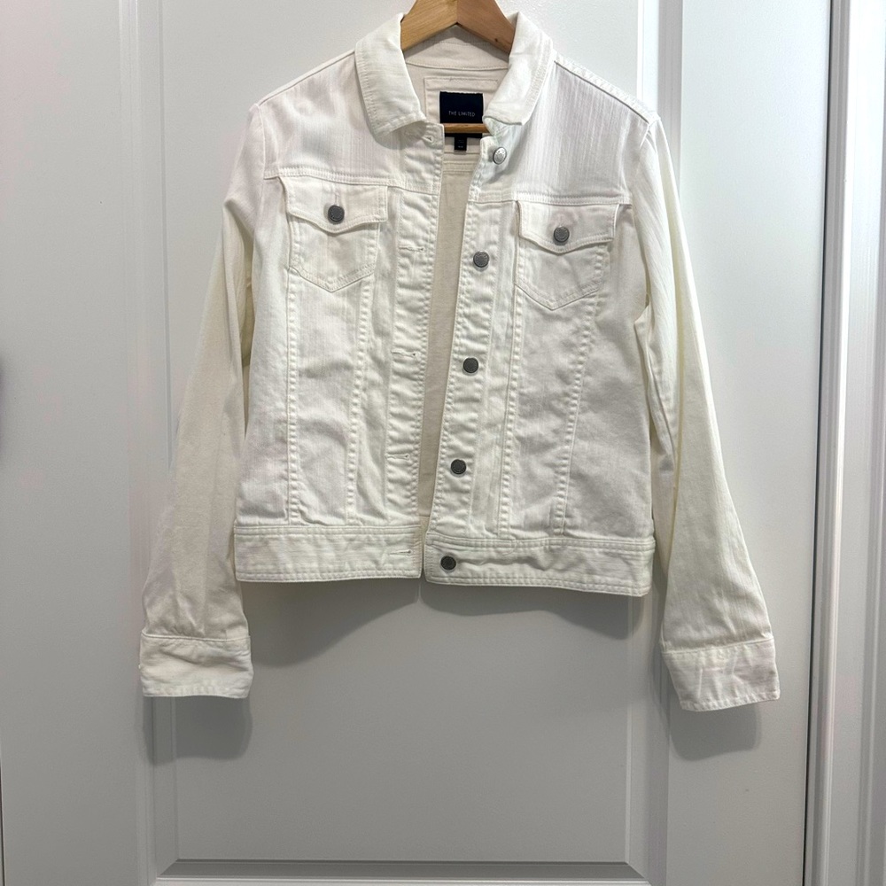 White Denim Jacket The Limited size M